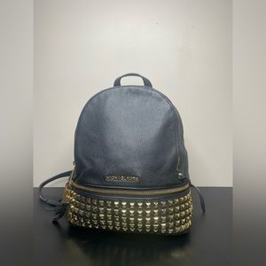 Michael Kors Rhea Medium Studded Leather Backpack